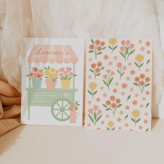 Pacchetto di inviti per baby shower modificabili per vestiti per bambine, set di inviti per baby shower per bambine, invito per lavanderia floreale rosa Boho, 01049 - Italia