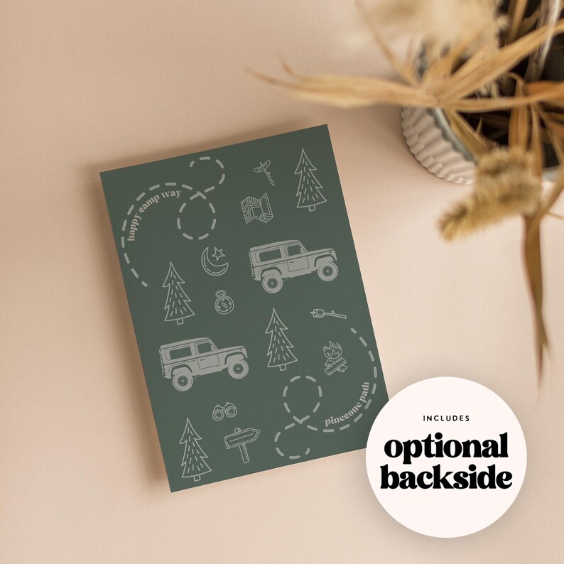 One Happy Camper Birthday Invitation Boy, Happy Camper Boy First Birthday Camping Birthday, Campout Birthday Editable Template 14 image 3