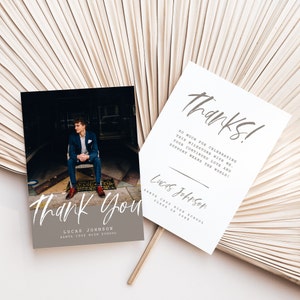 Modern Graduation Card Template, Graduation Invitation 2024, Senior Graduation Party, Boy Graduation Party Invite, 707 image 5