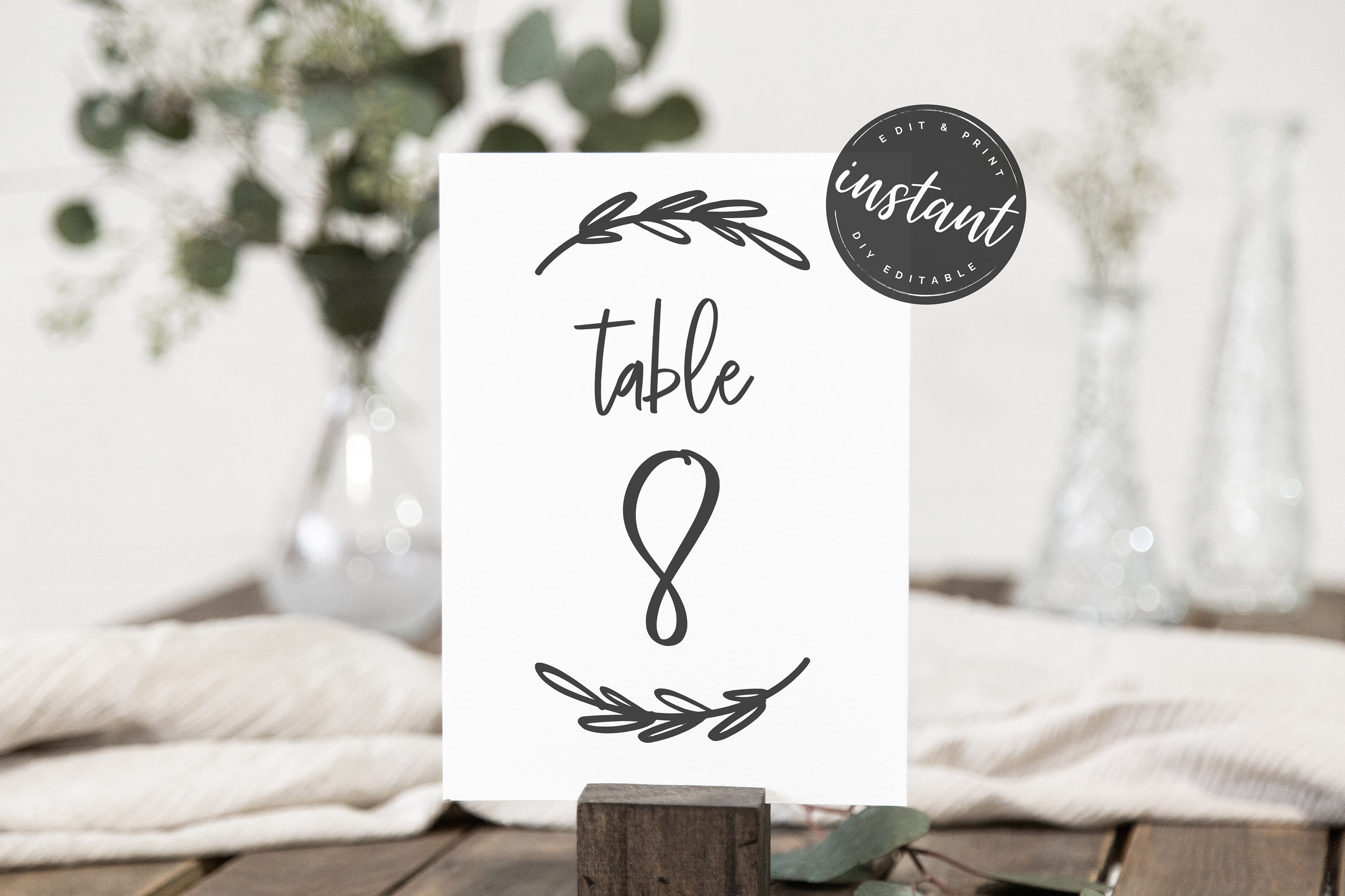 Printable Table Signs Table Sign Template Table Number Sign Etsy Printable Table Signs Table Sign Template Table Number Sign Etsy