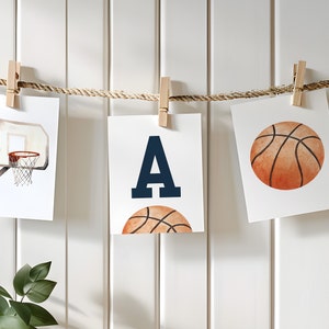 Banner de cumpleaños de baloncesto, fiesta de cumpleaños de baloncesto, decoraciones para fiestas de baloncesto, plantilla editable, DESCARGA INSTANTÁNEA