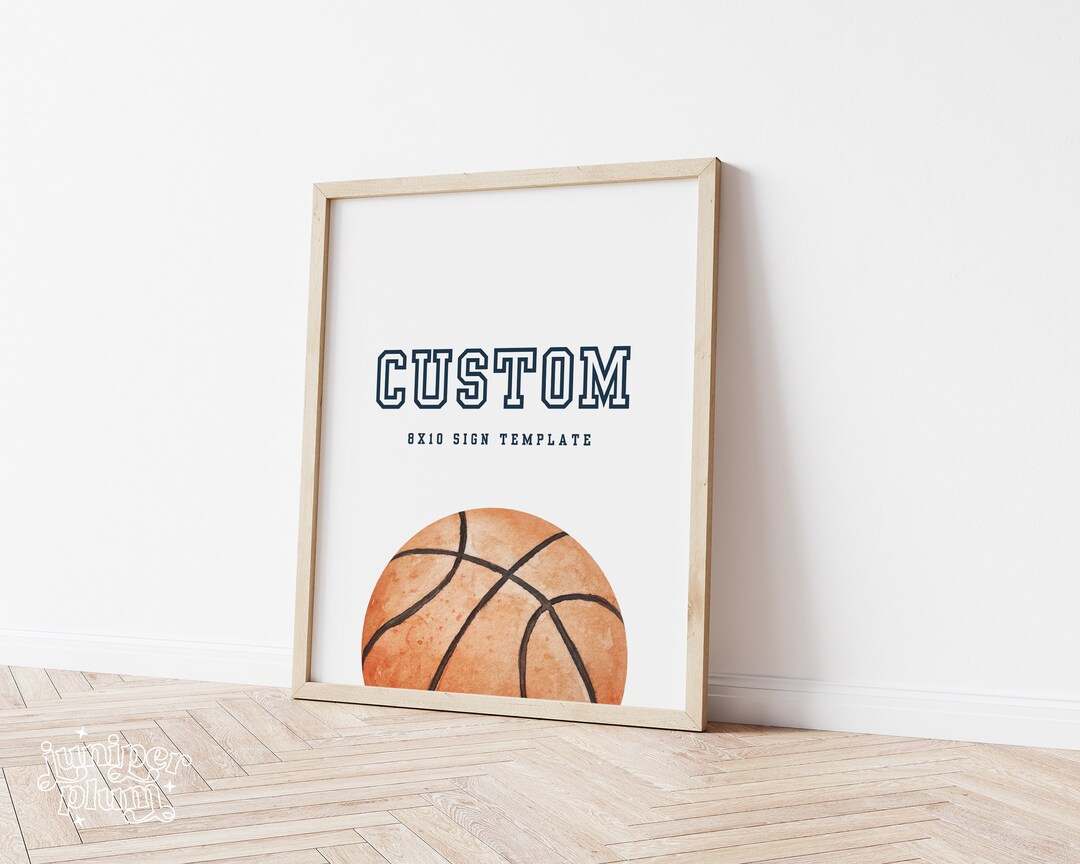 Basketball Birthday Party Sign, Basketball Party Decorations, Editable ...