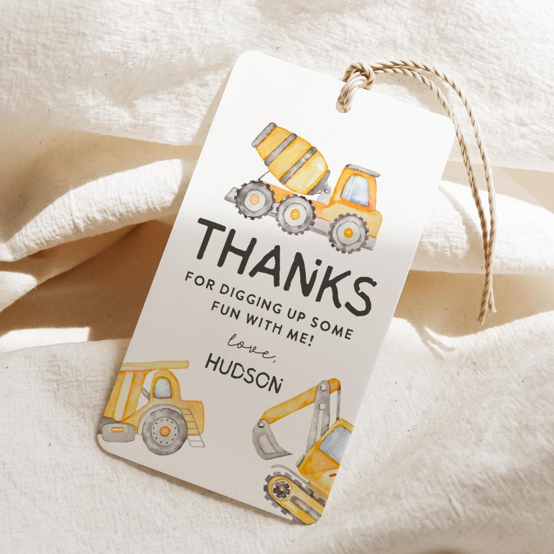 Construction Party Signs Bundle, Editable Truck Party Sign, Birthday ...
