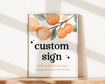 Retro Little Cutie Custom Sign-sjabloon, bewerkbaar