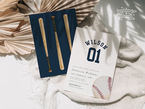 Baseball Baby Shower Invitation Template Modern Baseball Boy Baby Shower Digital Editable Canva Template Boho