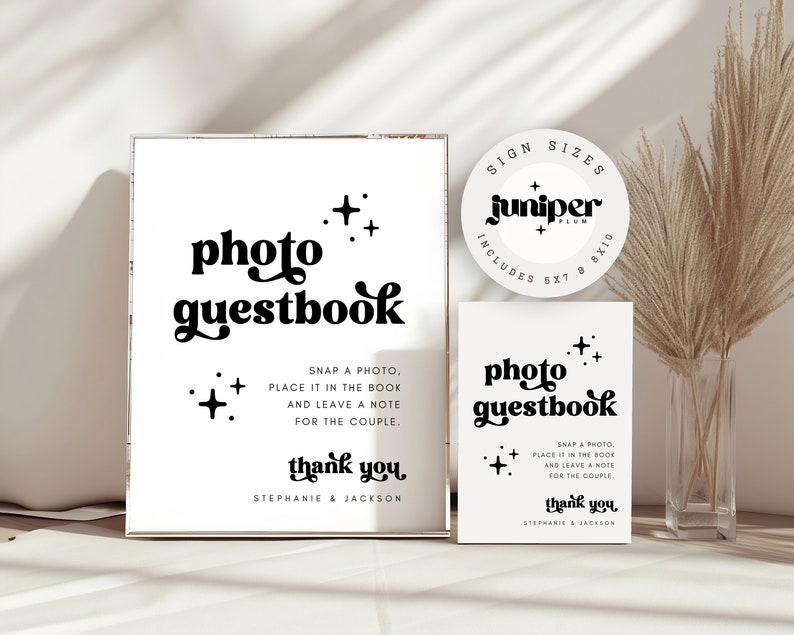 Photo Guestbook Sign Printable, Photo Guestbook Sign, Photo Guestbook ...