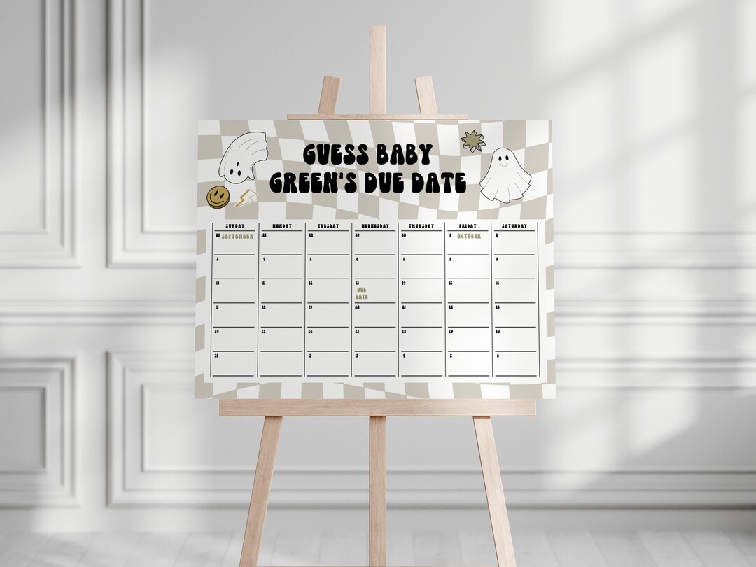 Gioco baby shower: indovina la data Dutch blue - Italia