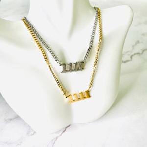 1111 Angel Number Wish Cuban Chain Necklace