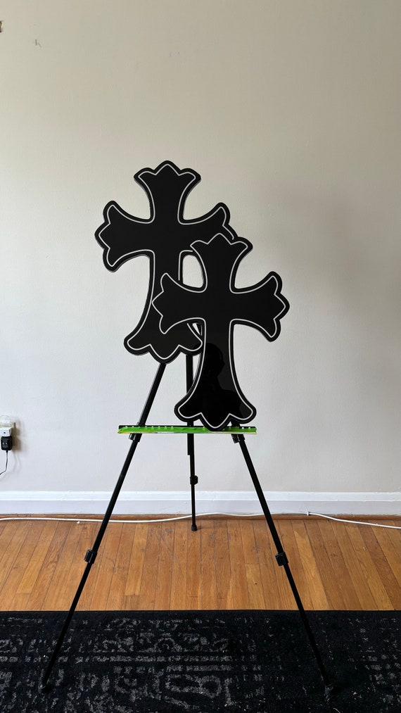 Double Cross, Wall Art, Fashion, Gothic, Valentines Day Gift