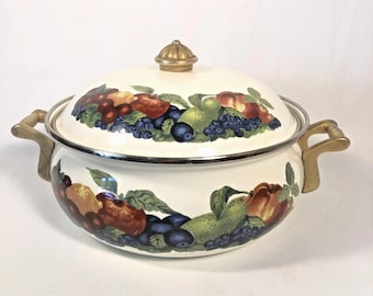 LINCOWARE "Orchard Royale" Porcelain Enamel Dutch Oven/Casserole Dish-2 Qt