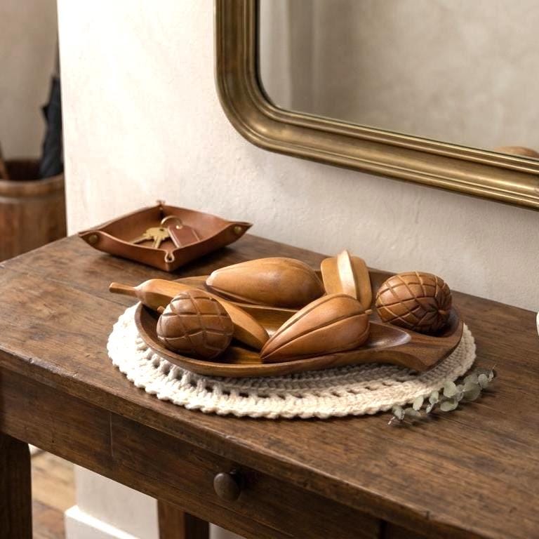 Monkey Pod Wooden Fruit - Etsy