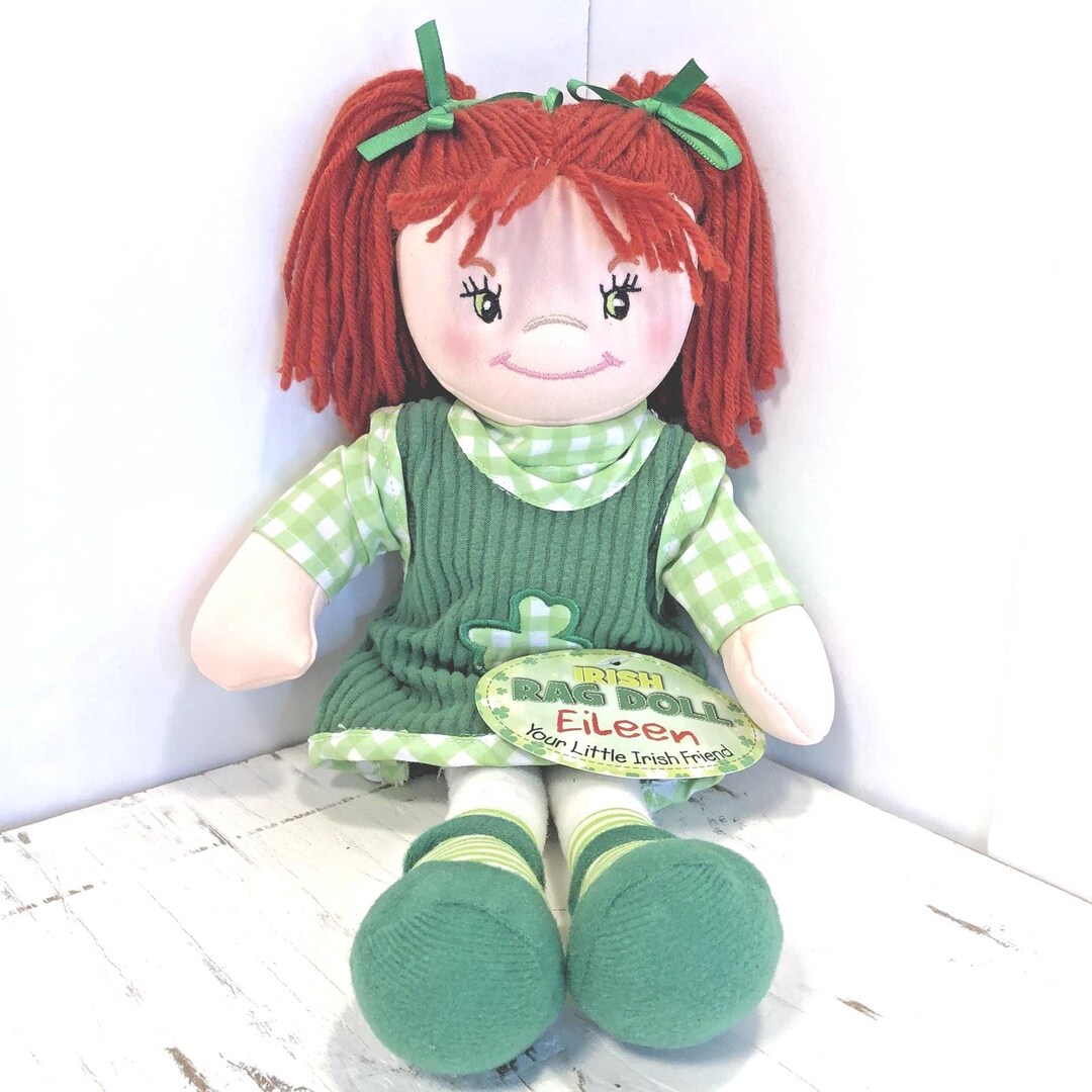 Irish Rag Plush Softbody Ragdoll Girl Doll Eileen 12