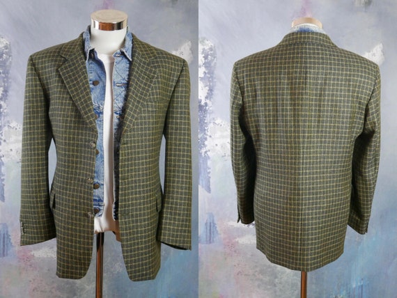 vintage check blazer