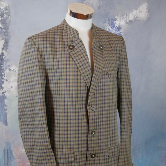 Austrian Trachten Jacket, Lightweight Cotton Blen… - image 6