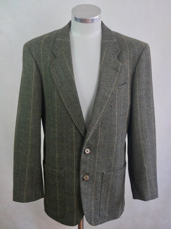 Vintage Olive Green Cropped Blazer main image 1