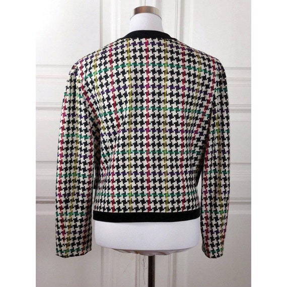 1980s Women's Blazer, German Vintage Black White … - image 3