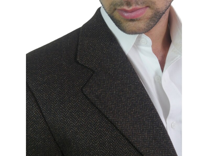 Vintage 90s 'Balmarne' Brown Beige Red Stripe Twee Outdoor Blazer Jacket M 14 16