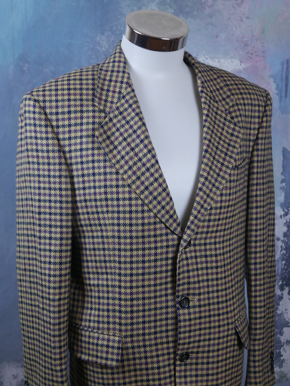 Vintage Gun Club Check Men's Slacks, Size W33 unclear gray type Vintage Second Hand