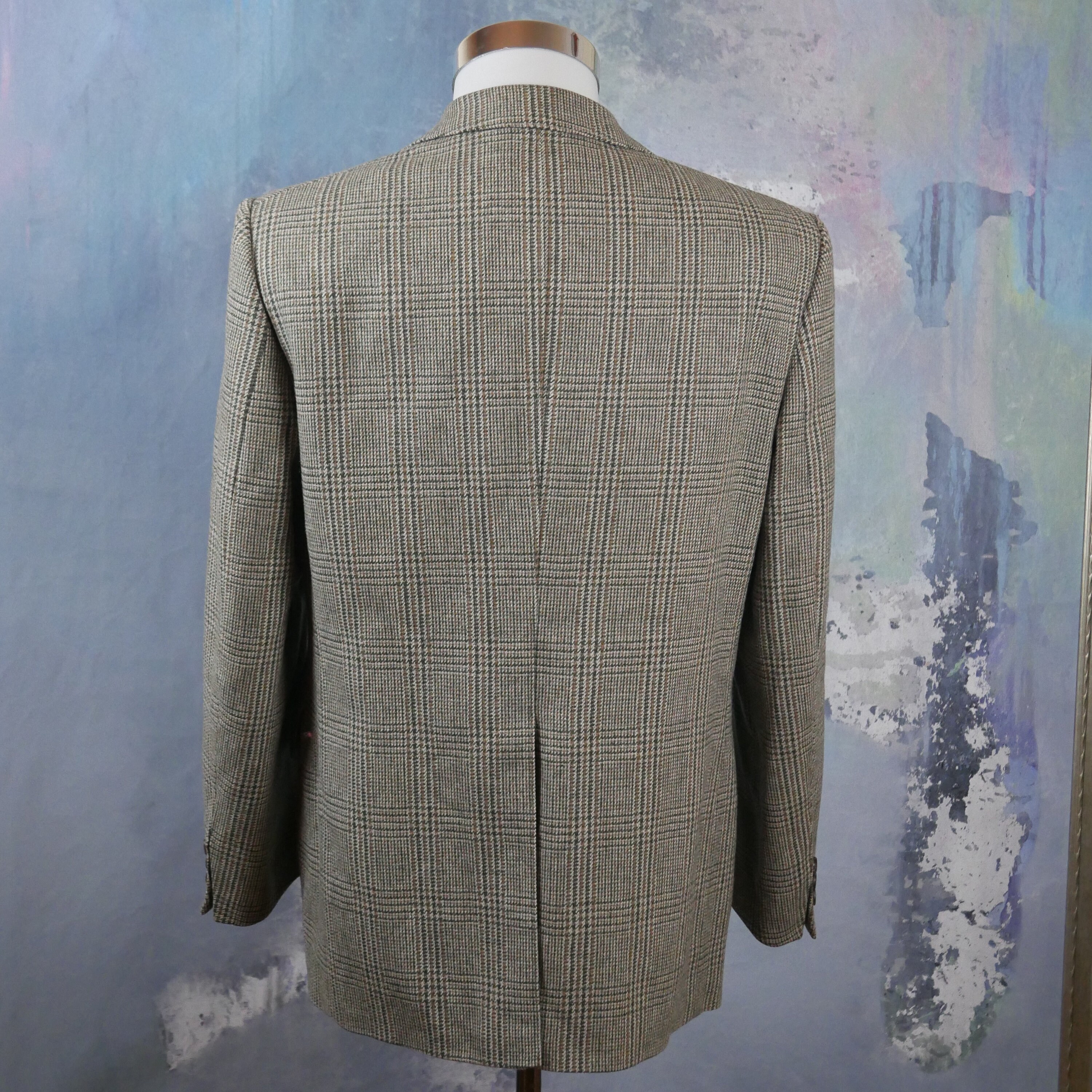 1980er Jahre Herren Blazer zweifarbige grün karierte Wolle | Etsy