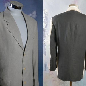 独特な 80s Linen Jacket - Etsy ジャケット・アウター