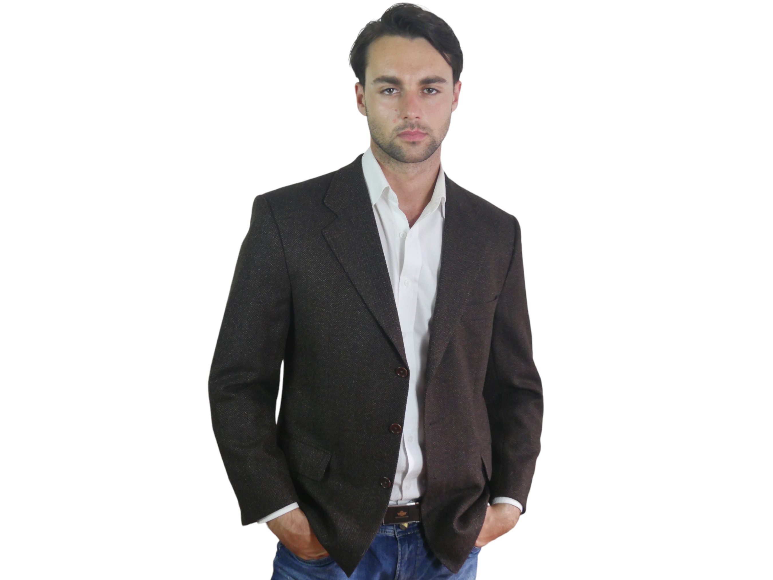 90s Vintage Coral Tweed Jacket / Blazer