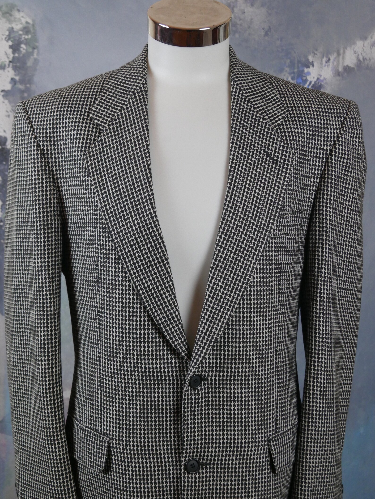 Black And White Check Blazer Jacket