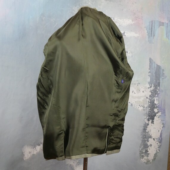 Green Blazer, Lightweight Wool Blend Double-Breas… - image 8