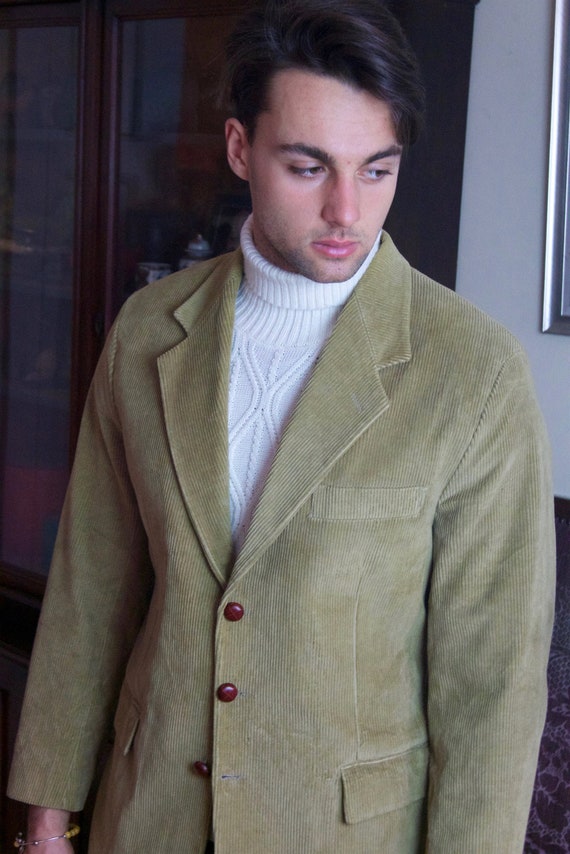 Camel Beige Corduroy Blazer, 1990s Italian Vintage