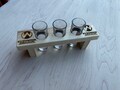 Custom Laser Engraved Shot Flight - Wooden Flight Board for 3 Shot Glasses