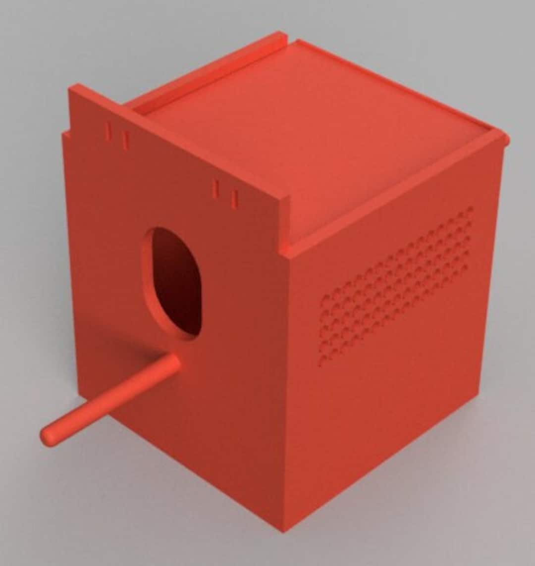 3D Printable 5 X 5 X 5 Finch Nesting Box Outside Mount: Cozy Corner for