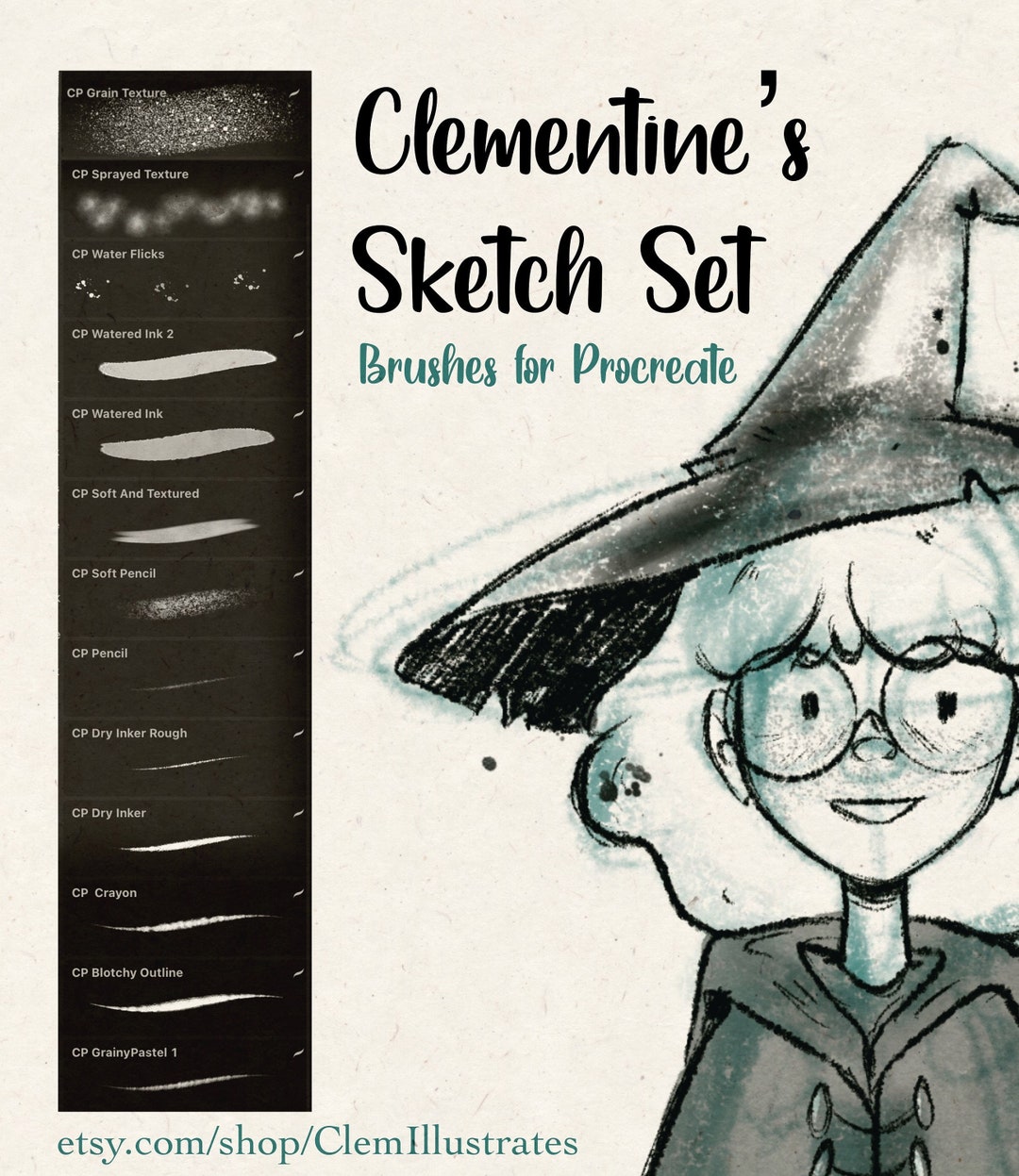Procreate Traditional Sketch Set Brush Digital Watercolor Brushes - Etsy