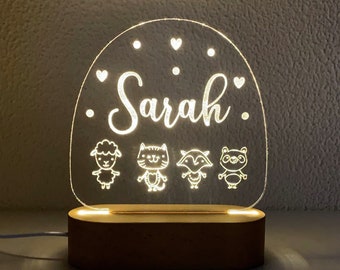 Baby Night Light, Personalized Gift for Kids and New Baby, Custom Name Night Light, Kids Room Decor, Nursery Night Light