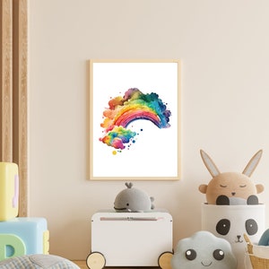 Poster da parete arcobaleno per la decorazione della cameretta dei bambini, stampa per la cameretta dei bambini