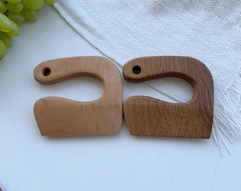 Montessori Wooden Knife Set: Kitchen Toddler Utensils