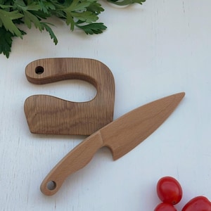 Montessori Toddler Knife, Safe Wooden Knife for Kids, Kids Utensil, Educational Toys, Butter Knife Set of 2