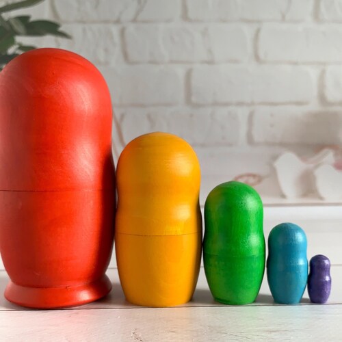 grimm s rainbow matryoshka nesting dolls