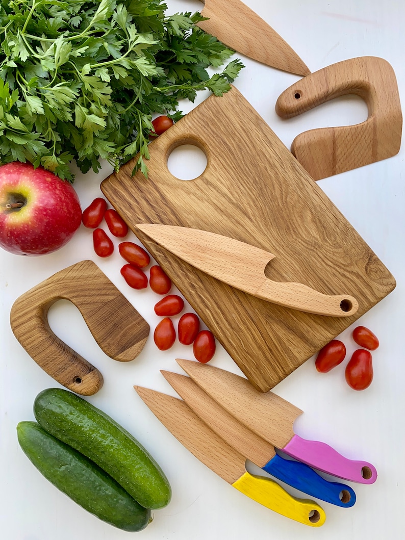 Safe Wooden Knife for Kids and Small Whisk Set Children's Etsy