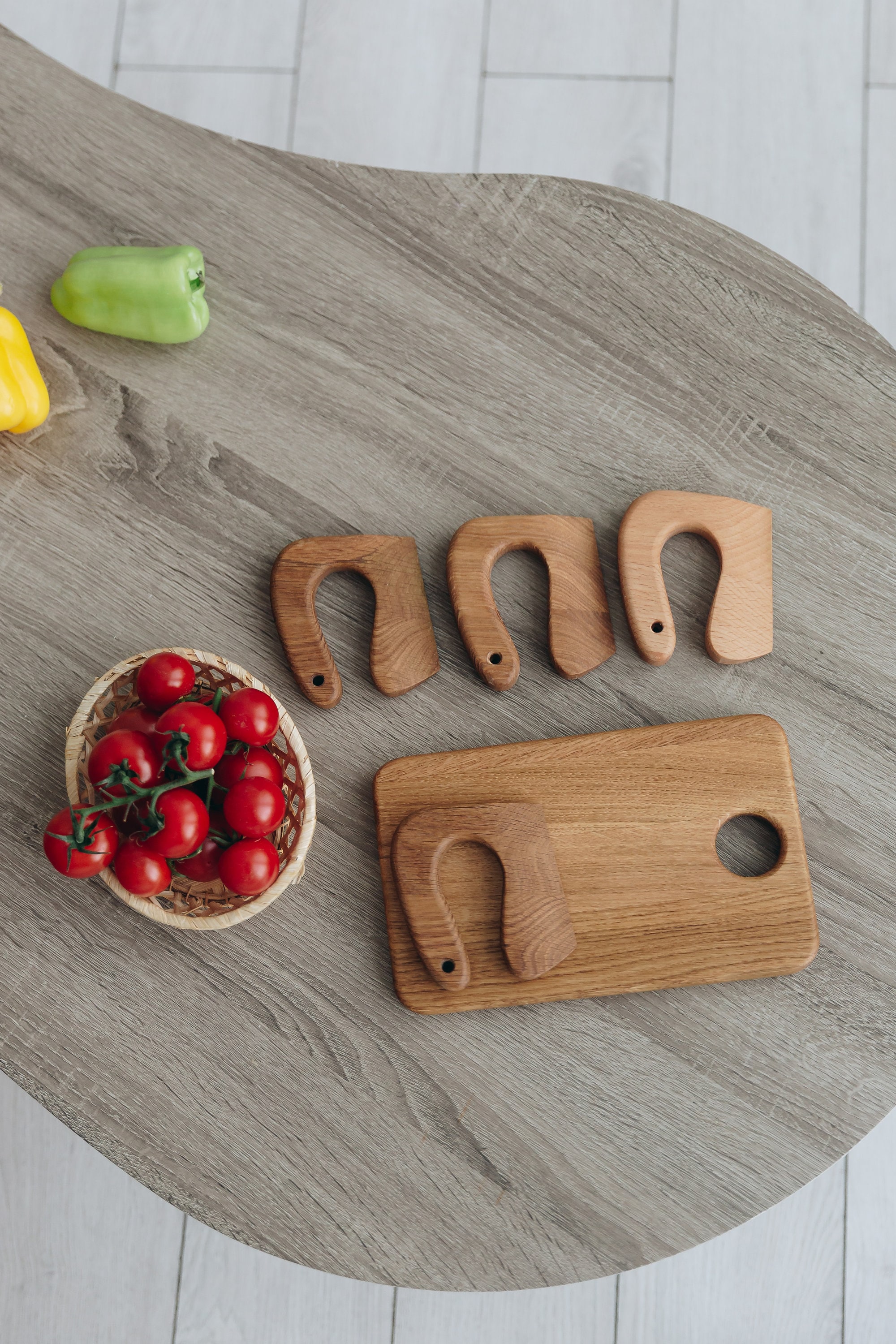 Cutting Board and Safe Wooden Knife for Kids Toddler Utensil Etsy