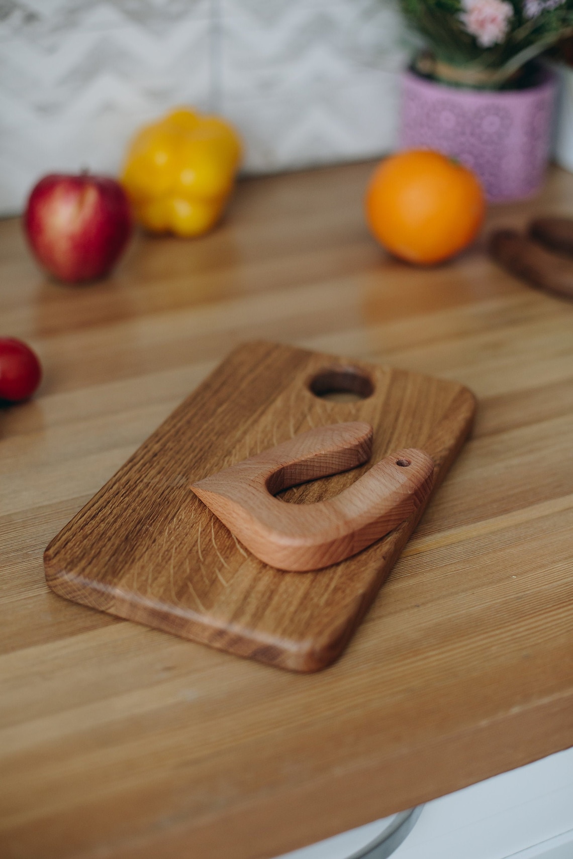 Cutting Board and Safe Wooden Knife for Kids Toddler Utensil Etsy