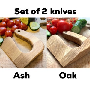 Montessori kitchen vegetable and fruit cutter Safe wooden kids knife wood children/'s chopper kitchen toy safe products for children