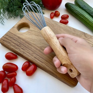 Montessori Toddler Safe Wooden Knife for Kids, Montessori Knife, Small Wooden Whisk, Butter Knife for Kids set of 3 Wooden Whisk