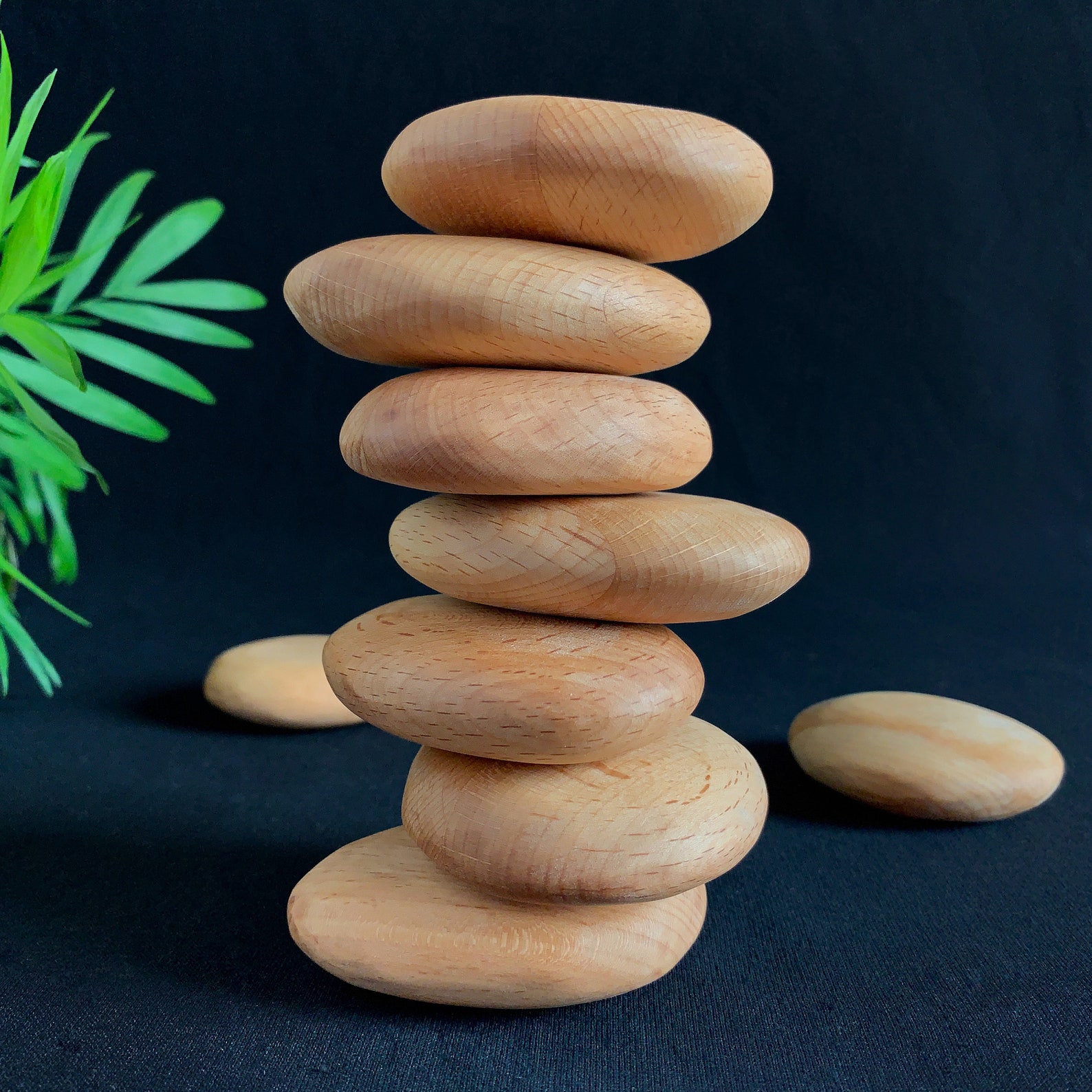 Wooden Stacking Pebbles Wood Balancing Rocks Montessori and Etsy