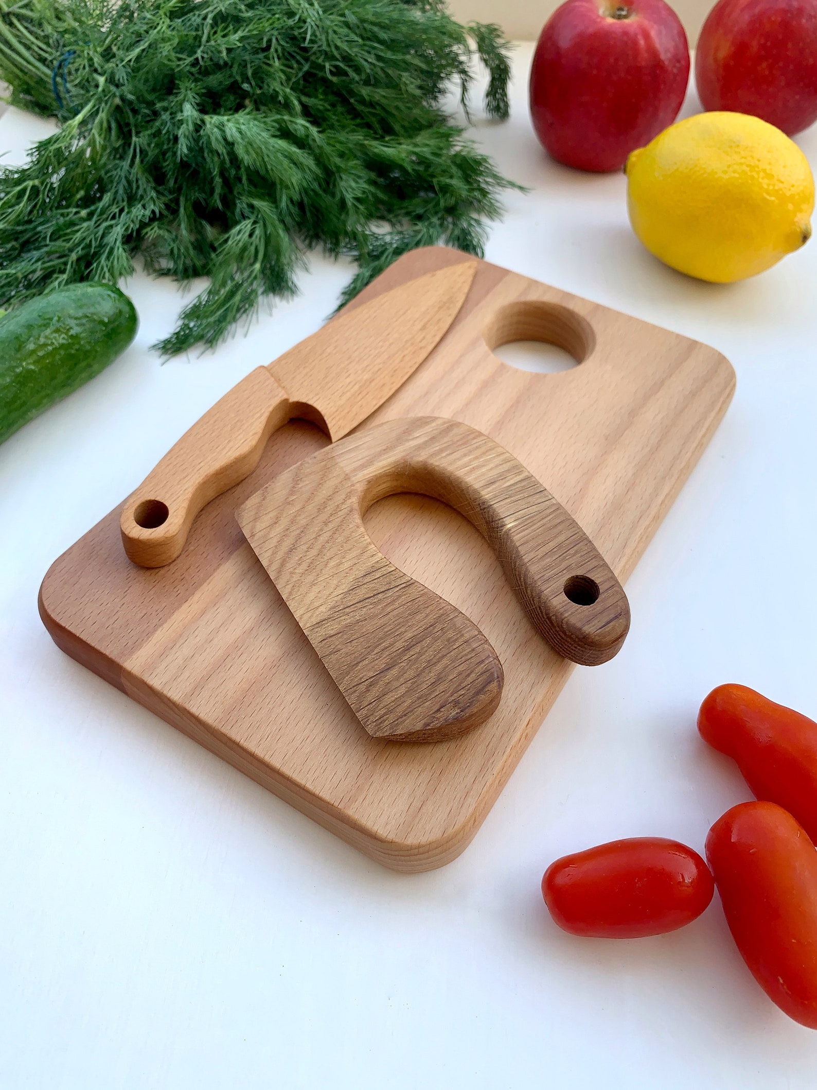 Cutting Board Safe Wooden Knife and Butter Knife for Kids Etsy