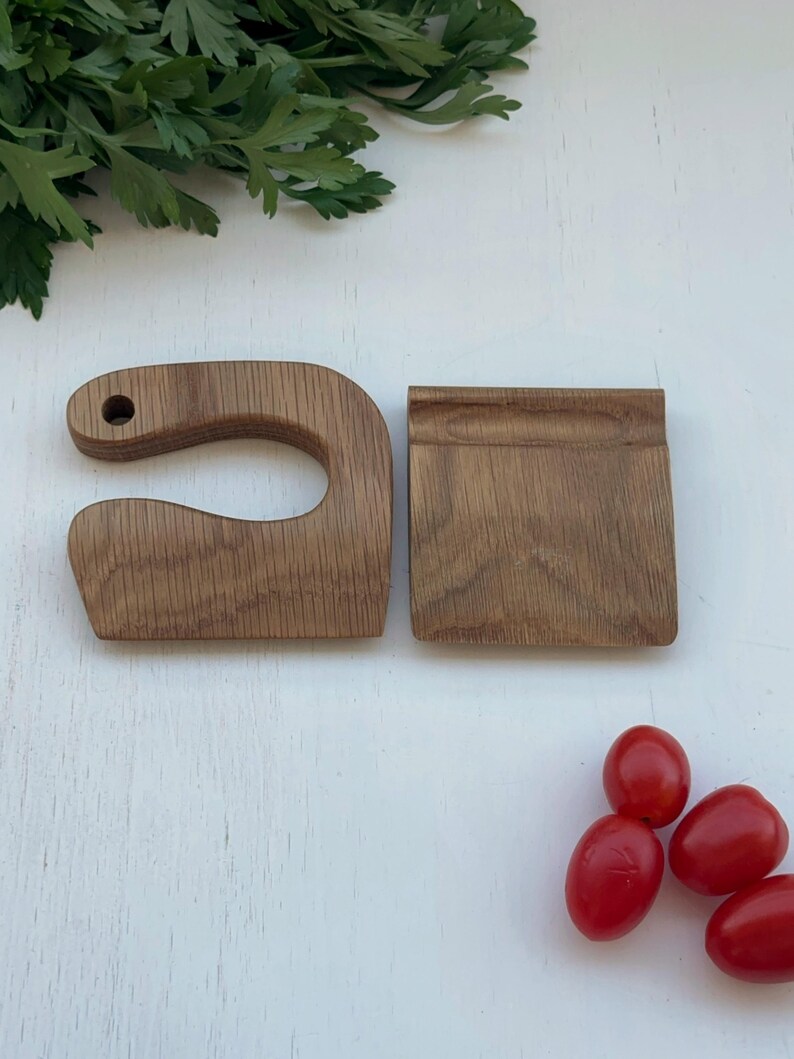 Safe Wooden Knives: Montessori Toddler Utensil Set of 2 No