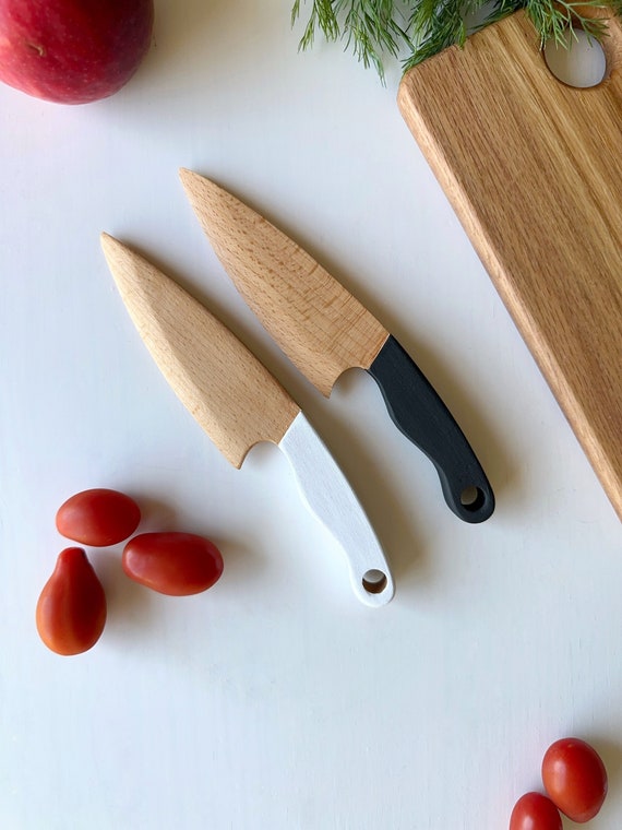 Safe Wooden Knife for Kids, Children's Utensil Montessori Knife, Toddler  Butter Knife Vegetable and Fruit Cutter 