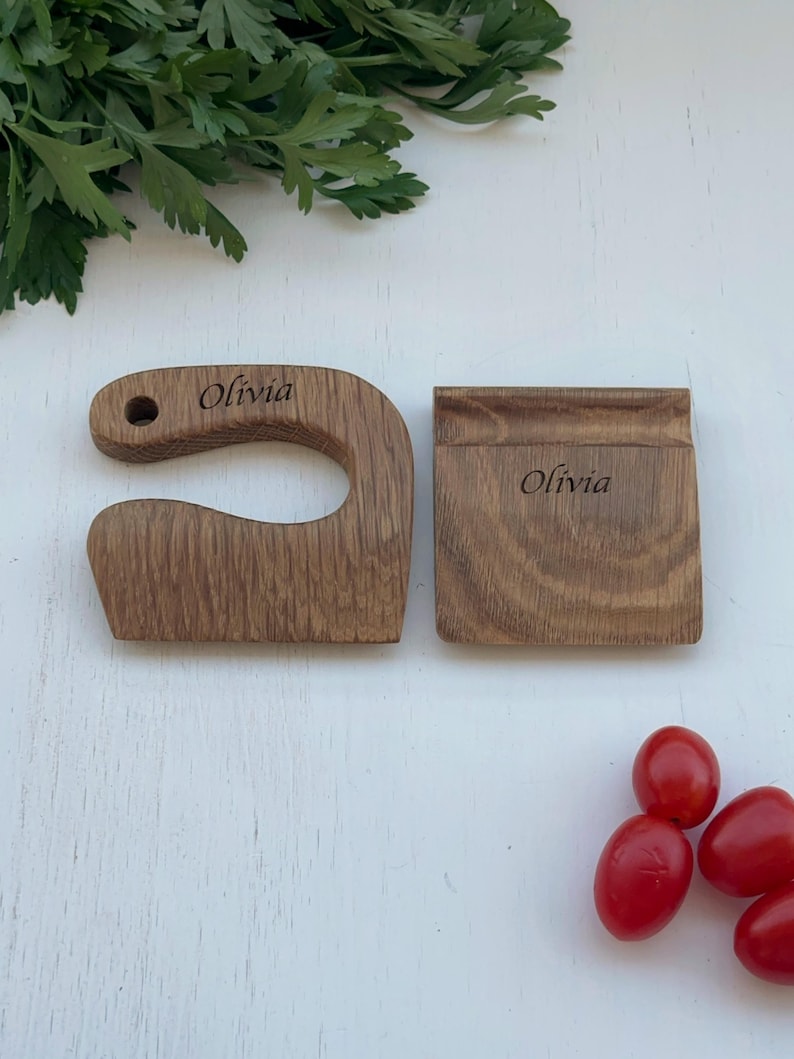 Safe Wooden Knives: Montessori Toddler Utensil Set of 2 Yes