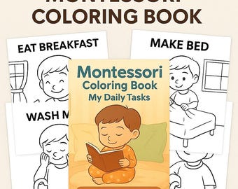 Montessori Daily Routine Coloring Book: Toddler Activity (PDF)