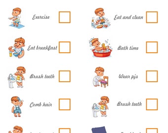 Daily Routine Tracker Chart, Daily schedule for Kids Printable, Montessori Responsibilities Checklist Digital