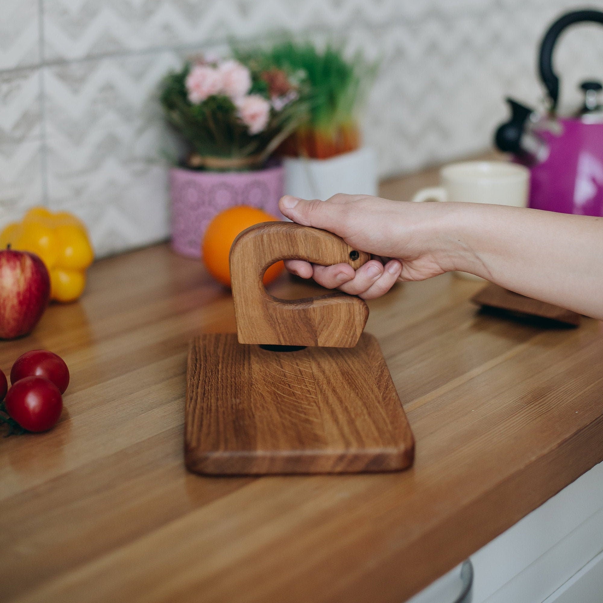 Safe Wooden Knife for Kids, Children's Utensil Montessori Knife, Toddler Vegetable and Fruit Cutter, Ash Wood Chopper