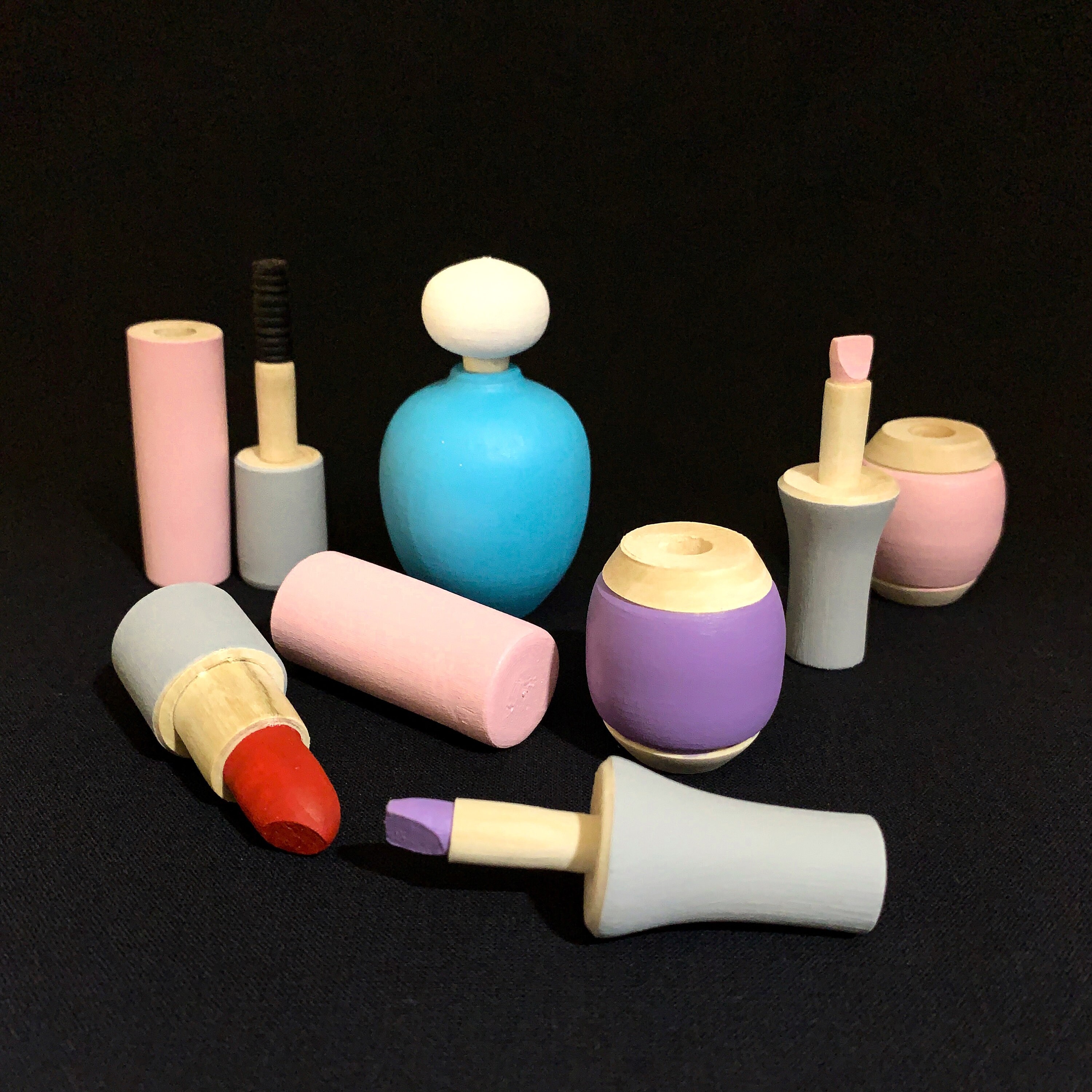 Wooden Pretend Play Makeup Toy Girls Wood Make up Role Play Etsy